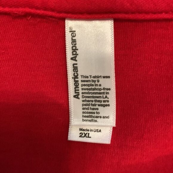 American Apparel Size 2XL Red TRUMP T-shirt NWOT - Picture 5 of 6